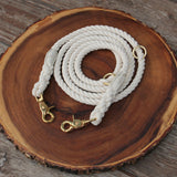 Adjustable Natural Cotton Rope Dog Leash