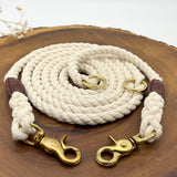 Adjustable Natural Cotton Rope Dog Leash