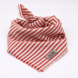 Fringed Candy-striped Dog Bandana
