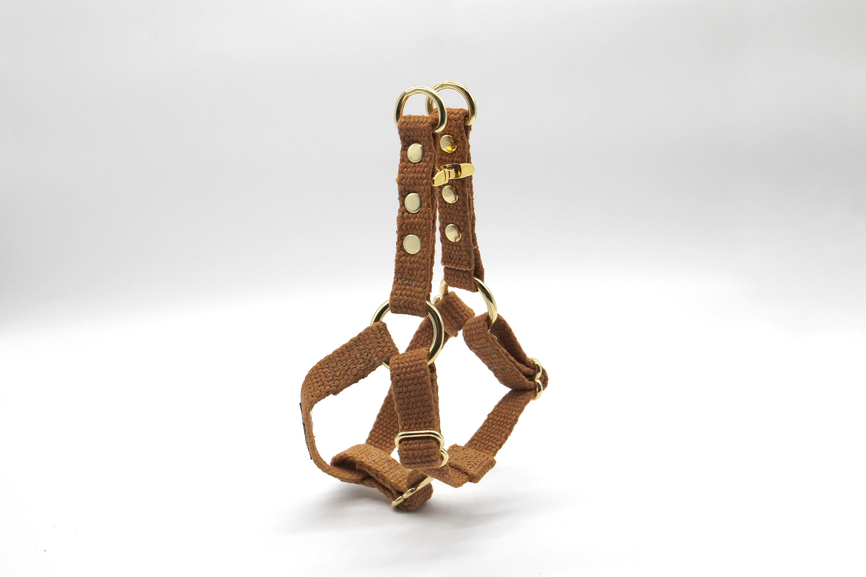 Studded Tea-Stained Just Hemp Step-In Dog Harness