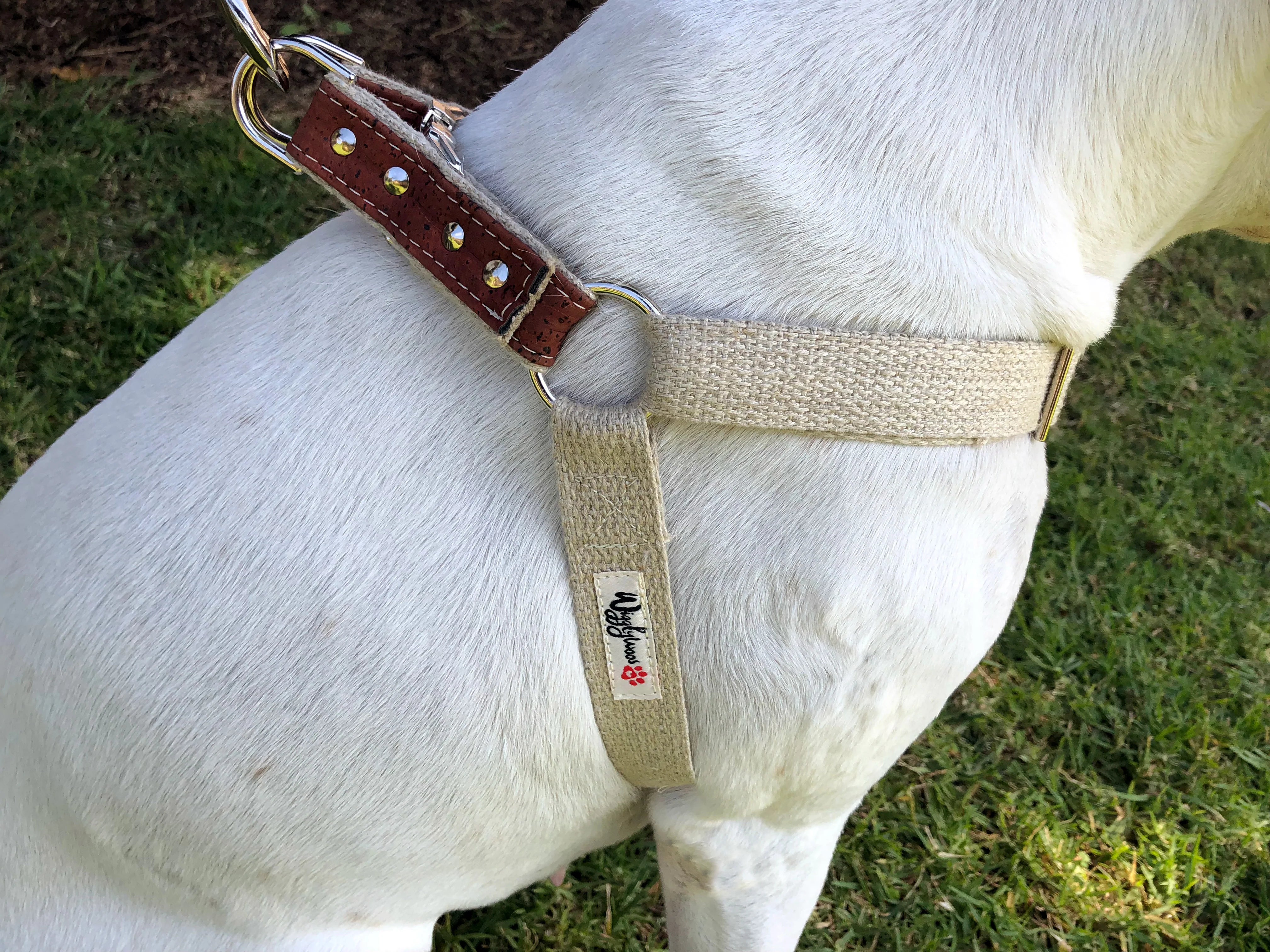 Sangria Red Studded Step-In Dog Harness