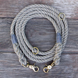 Adjustable Just Hemp Rope Dog Leash