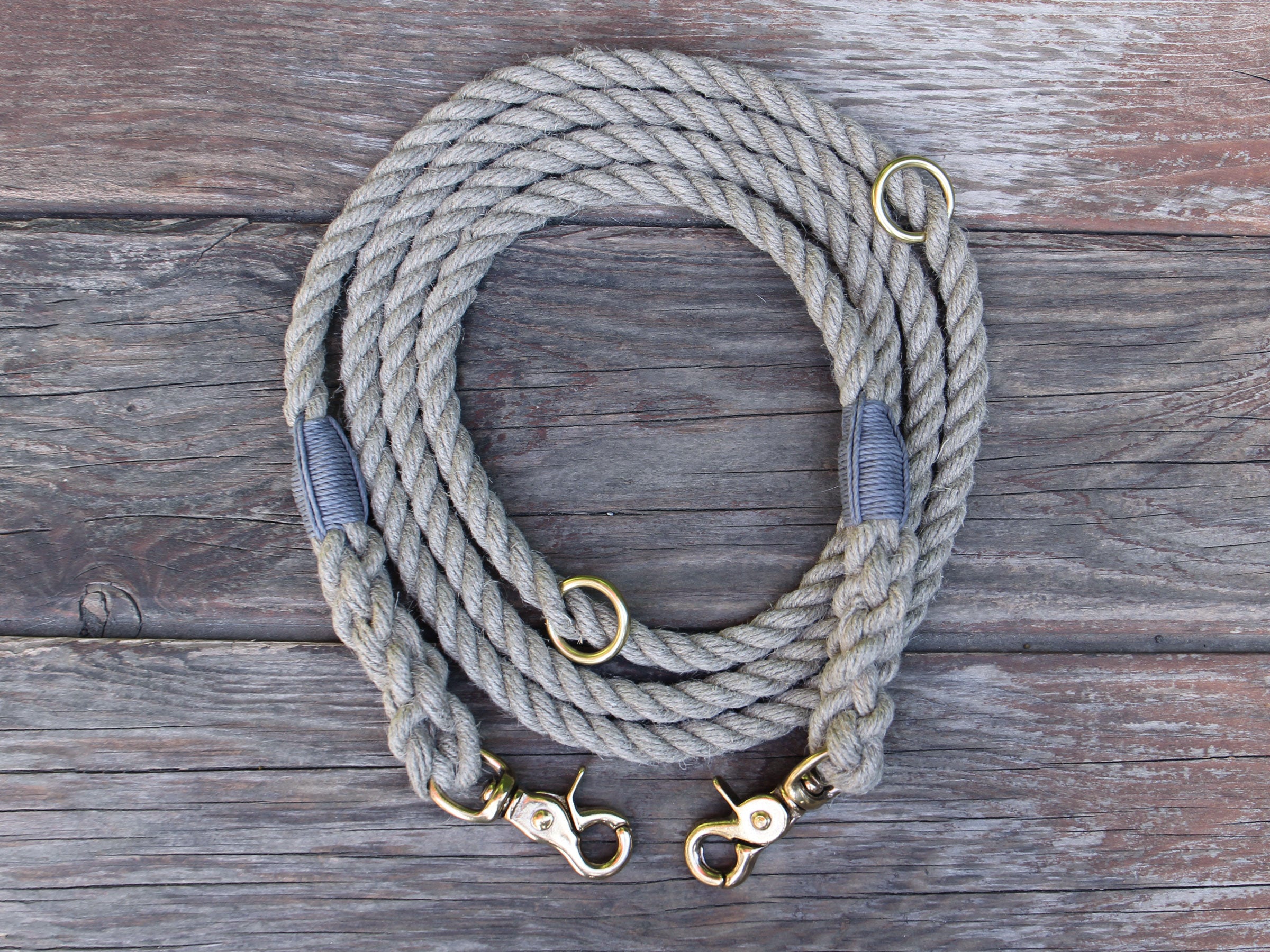 Adjustable Just Hemp Rope Dog Leash