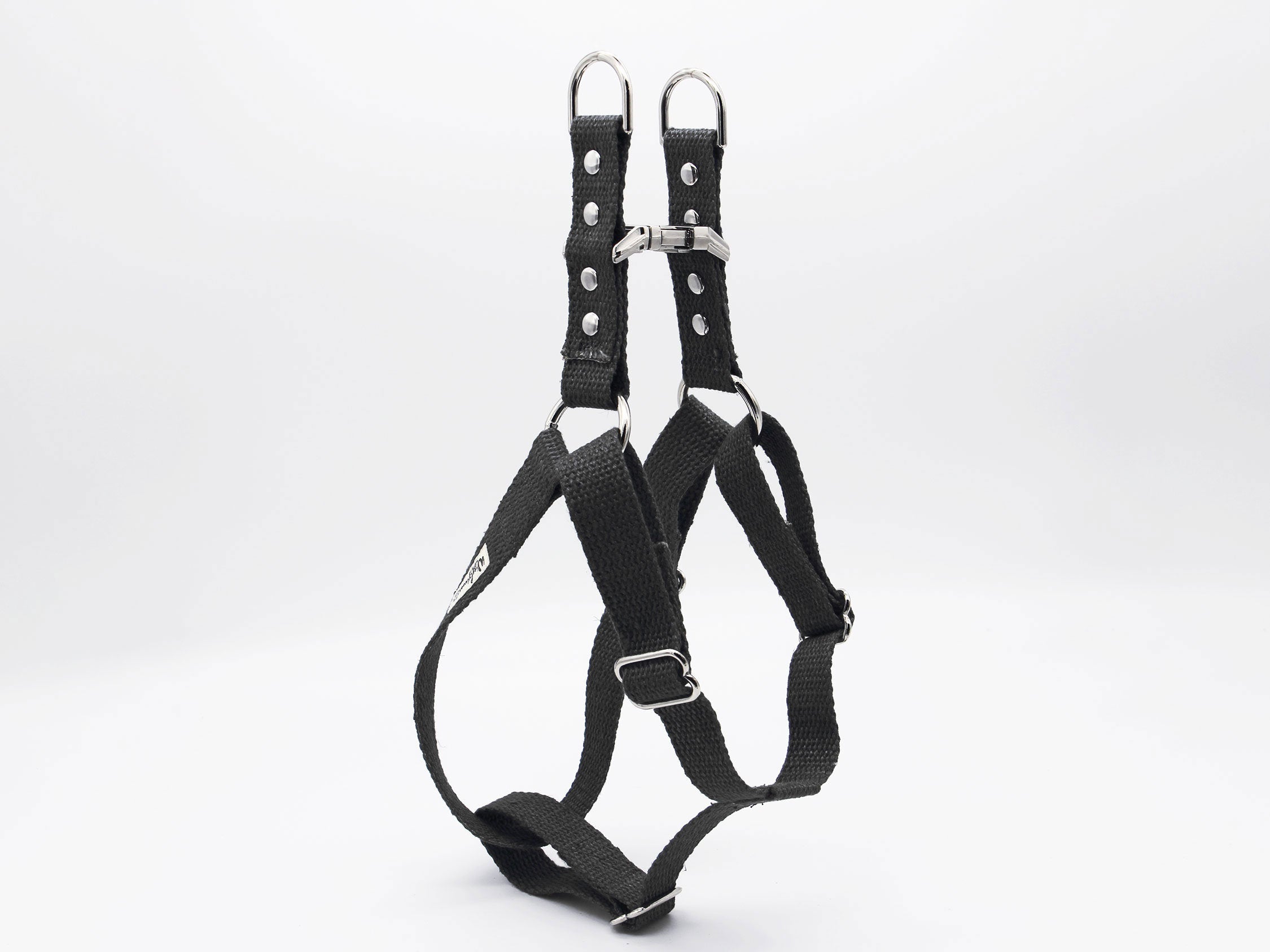 Black Just Hemp Adjustable Step-In Dog Harness