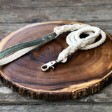 Natural Cotton Rope Dog Leash with Cork Handle