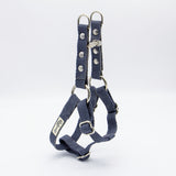 Nantucket Blue Just Hemp Adjustable Step-In Dog Harness XS