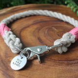 Rope Dog Collar Pink