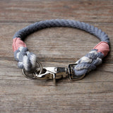 Seaside Blue Organic Cotton Rope Dog Collar