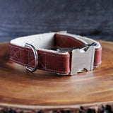 Signature Cork Dog Collar Sangria Red