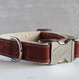 Signature Cork Dog Collar Sangria Red