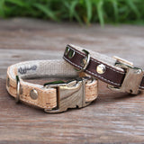 Studded Cork Dog Collar Natural
