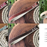Hemp Rope Dog Leash with Cork Leather Handle - Color Options