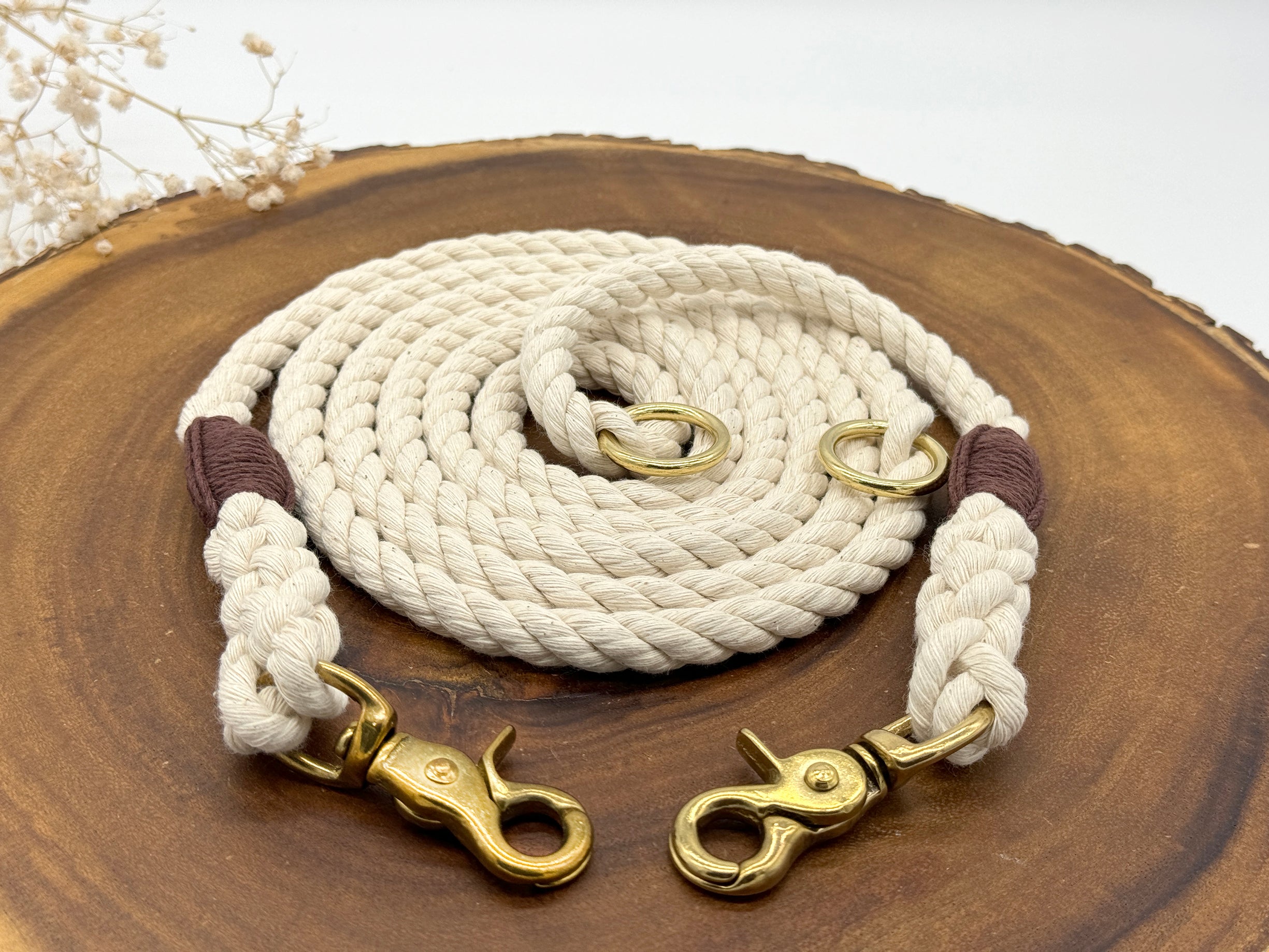 Adjustable Natural Cotton Rope Dog Leash – Wigglywoos