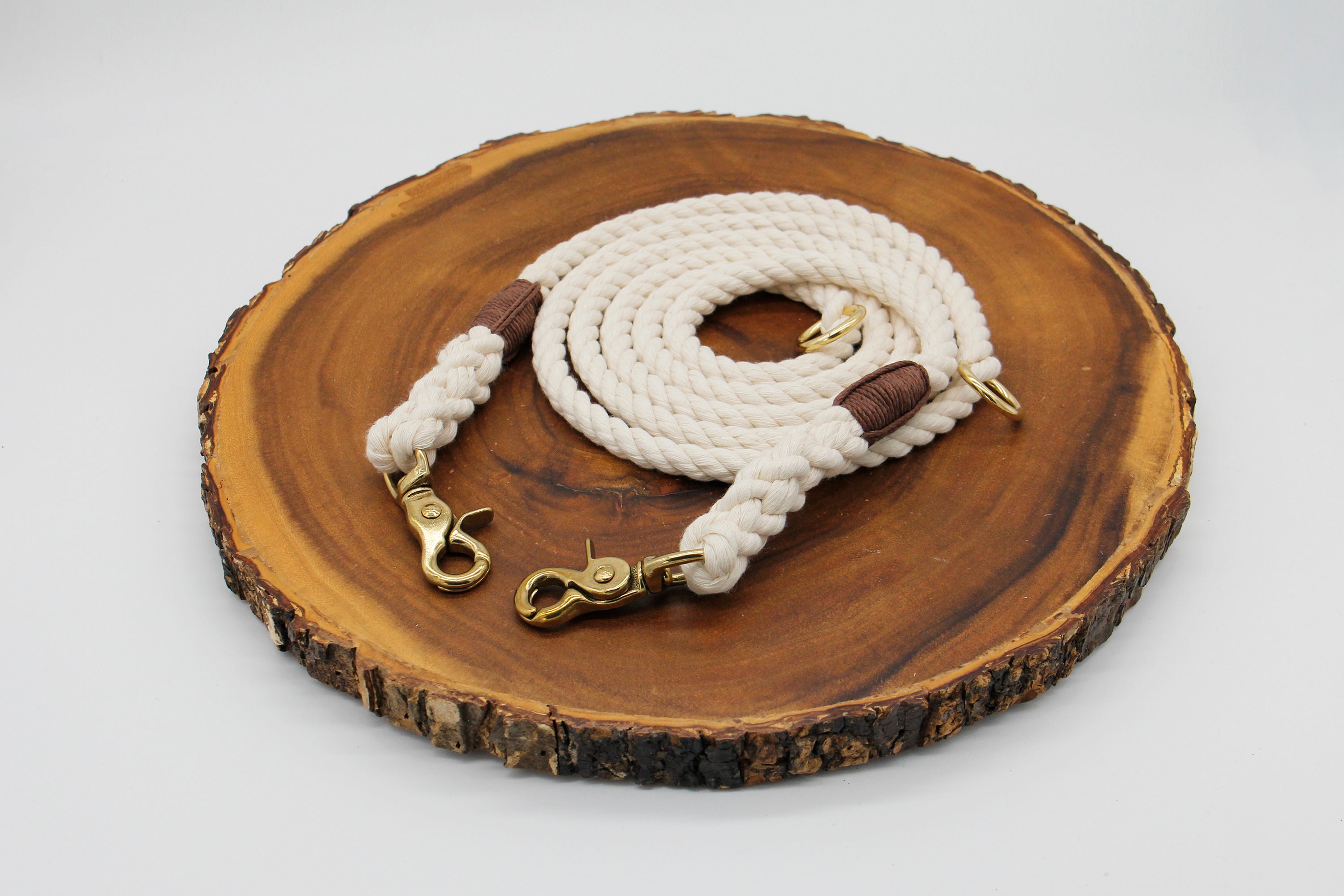 Adjustable Natural Cotton Rope Dog Leash – Wigglywoos