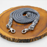 Adjustable Seaside Blue Natural Cotton Rope Dog Leash