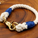Natural Cotton Rope Dog ID Collar