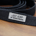 Black Just Hemp Flat Dog Leash