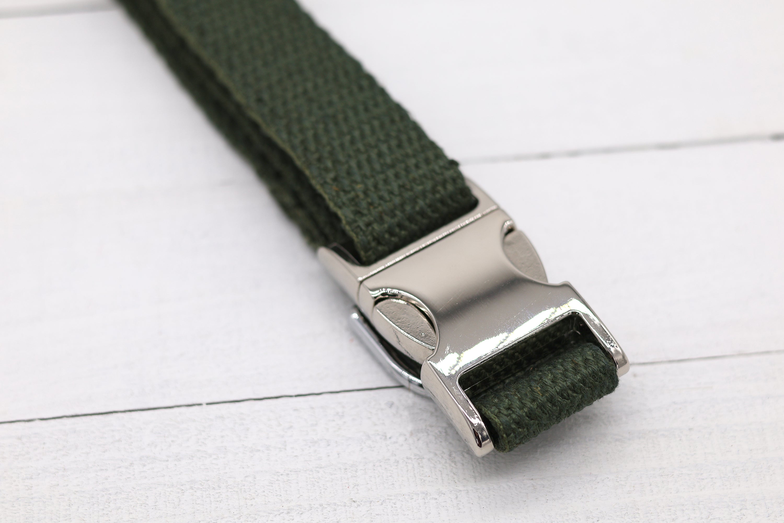 Just Hemp Sage Green Dog Collar
