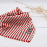 Fringed Candy-striped Dog Bandana