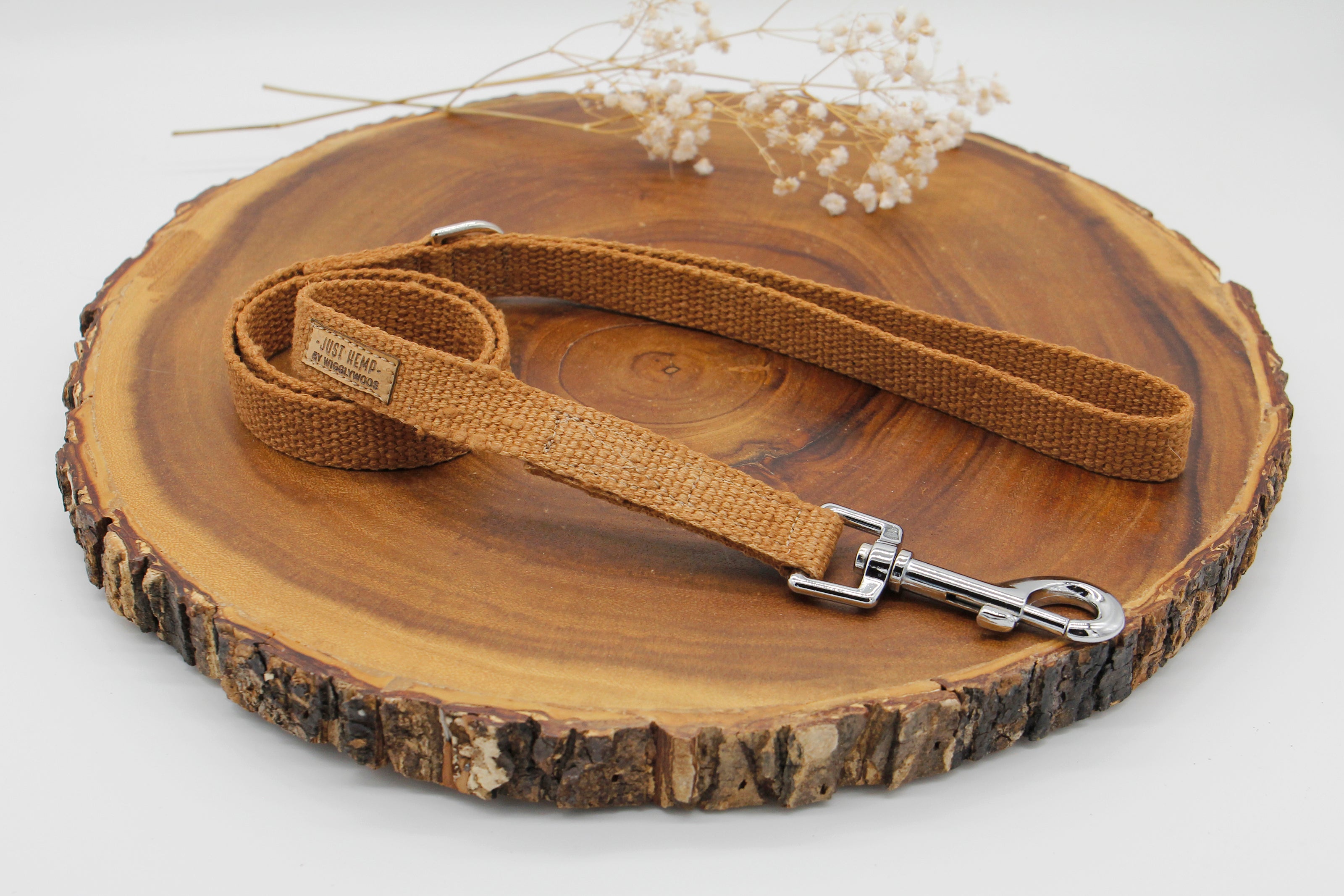 Tea-Stained Just Hemp Flat Dog Leash