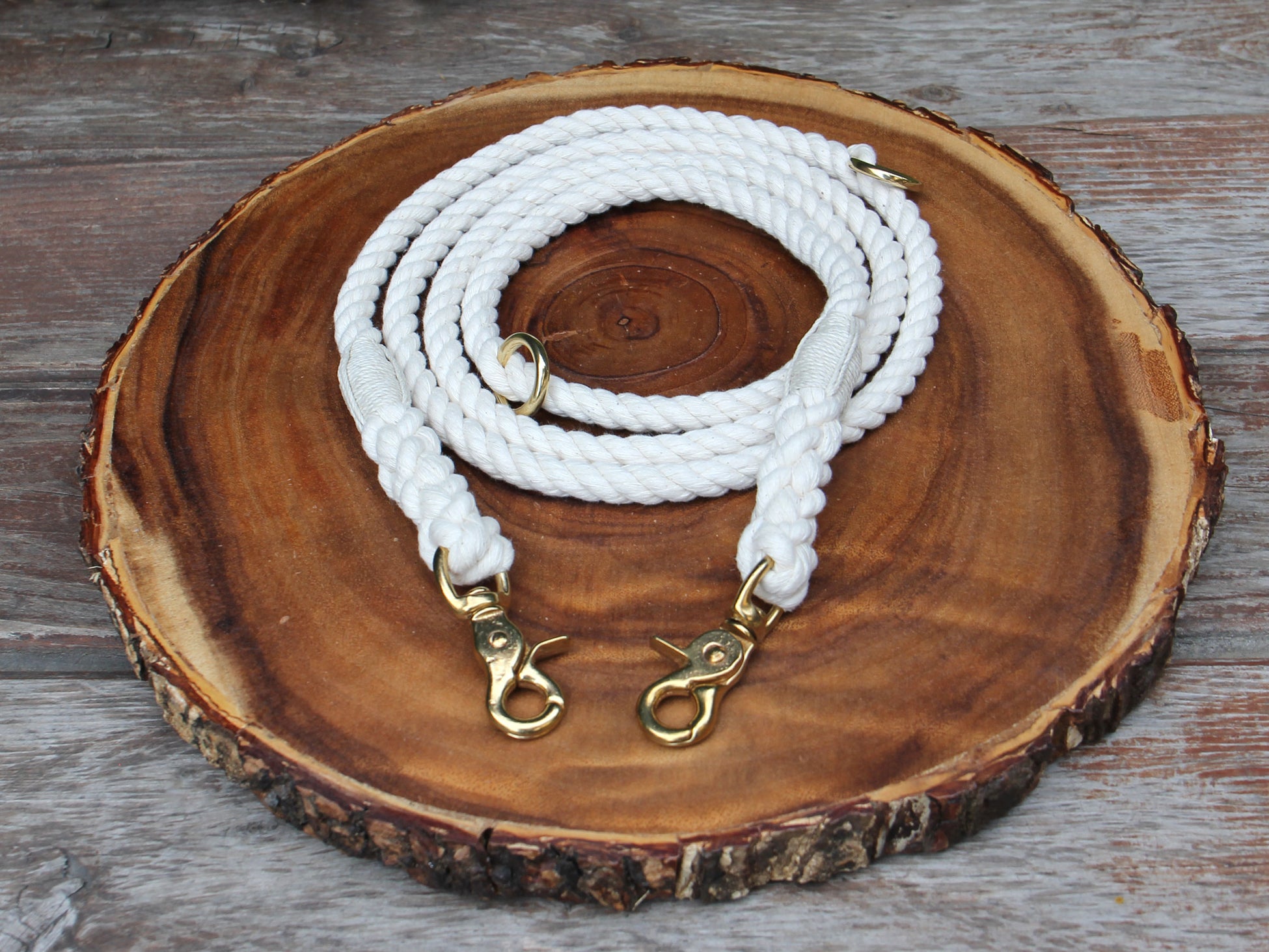 Adjustable Natural Cotton Rope Dog Leash – Wigglywoos