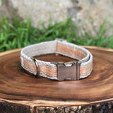 Adventurer Natural Cork Leather Large Dog Collar, Hemp Webbing