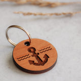 Anchor Wooden Pet Tag