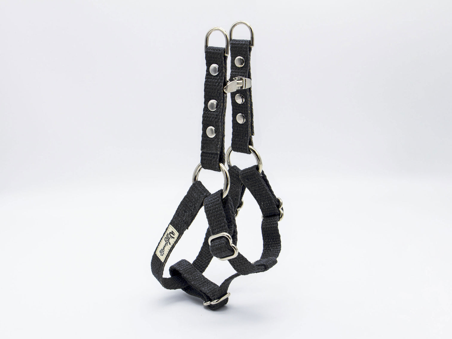 Studded Black Just Hemp StepIn Dog Harness Wigglywoos