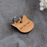  Wooden Cat ID Tag Back