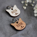 Wooden Cat ID Tag