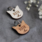 Wooden Cat ID Tag