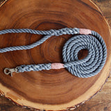 Tiny Dog Leash Seaside Blue Natural Cotton Rope