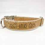 Personalized Landscape Cork Dog Collar - Mountains