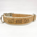 Personalized Landscape Cork Dog Collar - Mountains