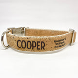 Personalized Cork Dog Collar