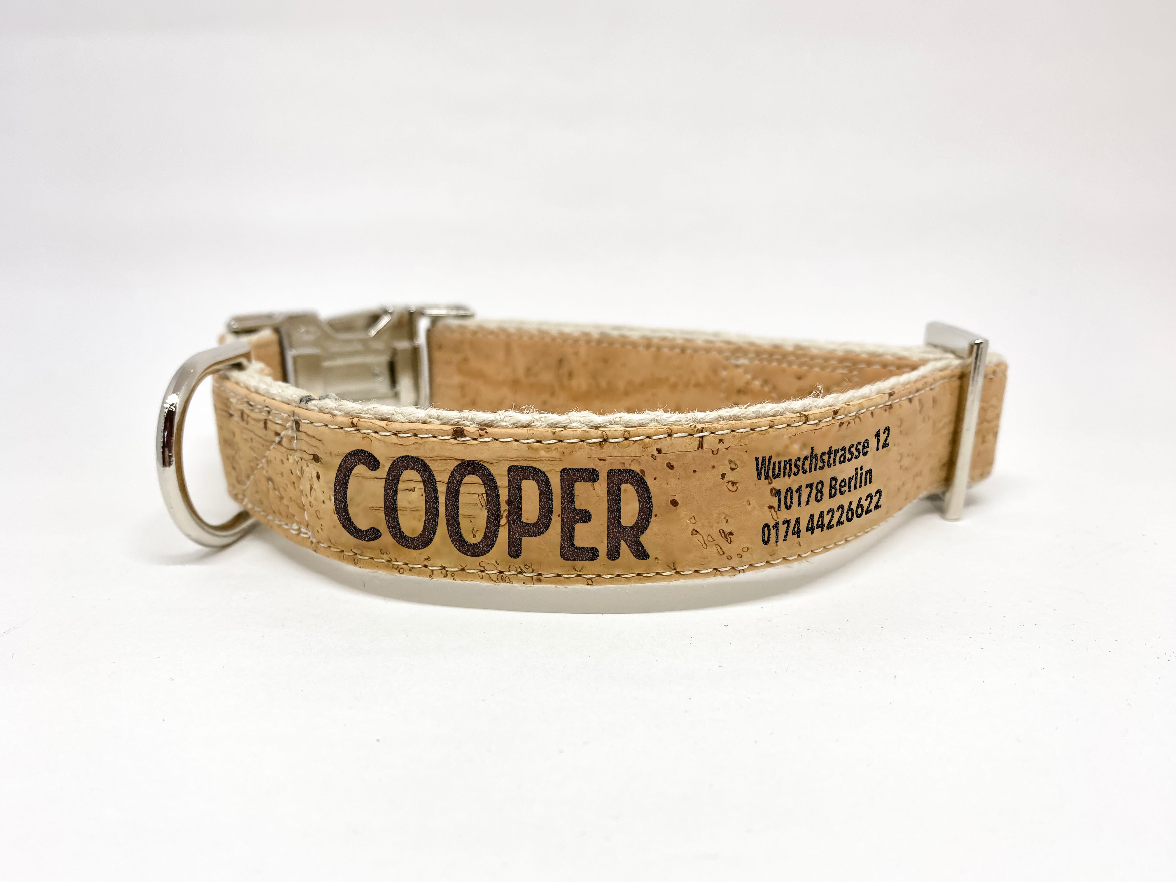 Personalized Cork Dog Collar