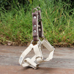 Saddle Brown Studded Step-In Dog Harness XS