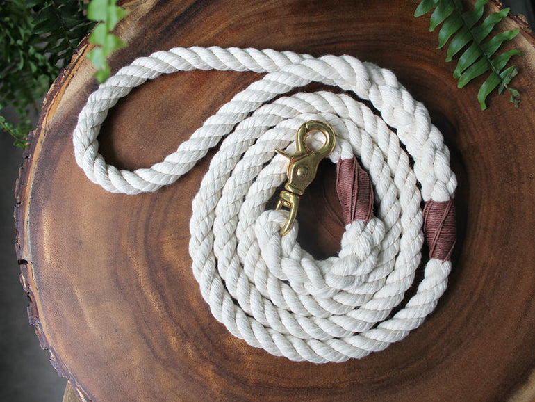 Cotton Rope Dog Leash with Trigger Snap