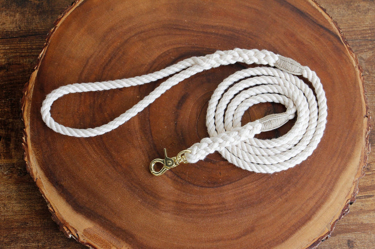 Tiny Dog Leash Natural Cotton Rope