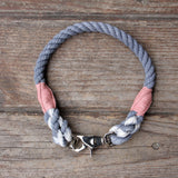 Seaside Blue Organic Cotton Rope Dog Collar