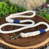 Natural Cotton Rope Dog Leash with Trigger Snap