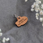 Wooden Fish Cat ID Tag Back