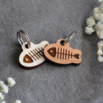 Wooden Fish Cat ID Tag