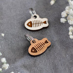 Wooden Fish Cat ID Tag