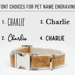Personalized Cork Dog Collar - Font Choices