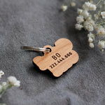 Good Boy Badge Style Engraved Wooden Pet Tag Back