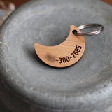 Moon Wooden Pet Tag