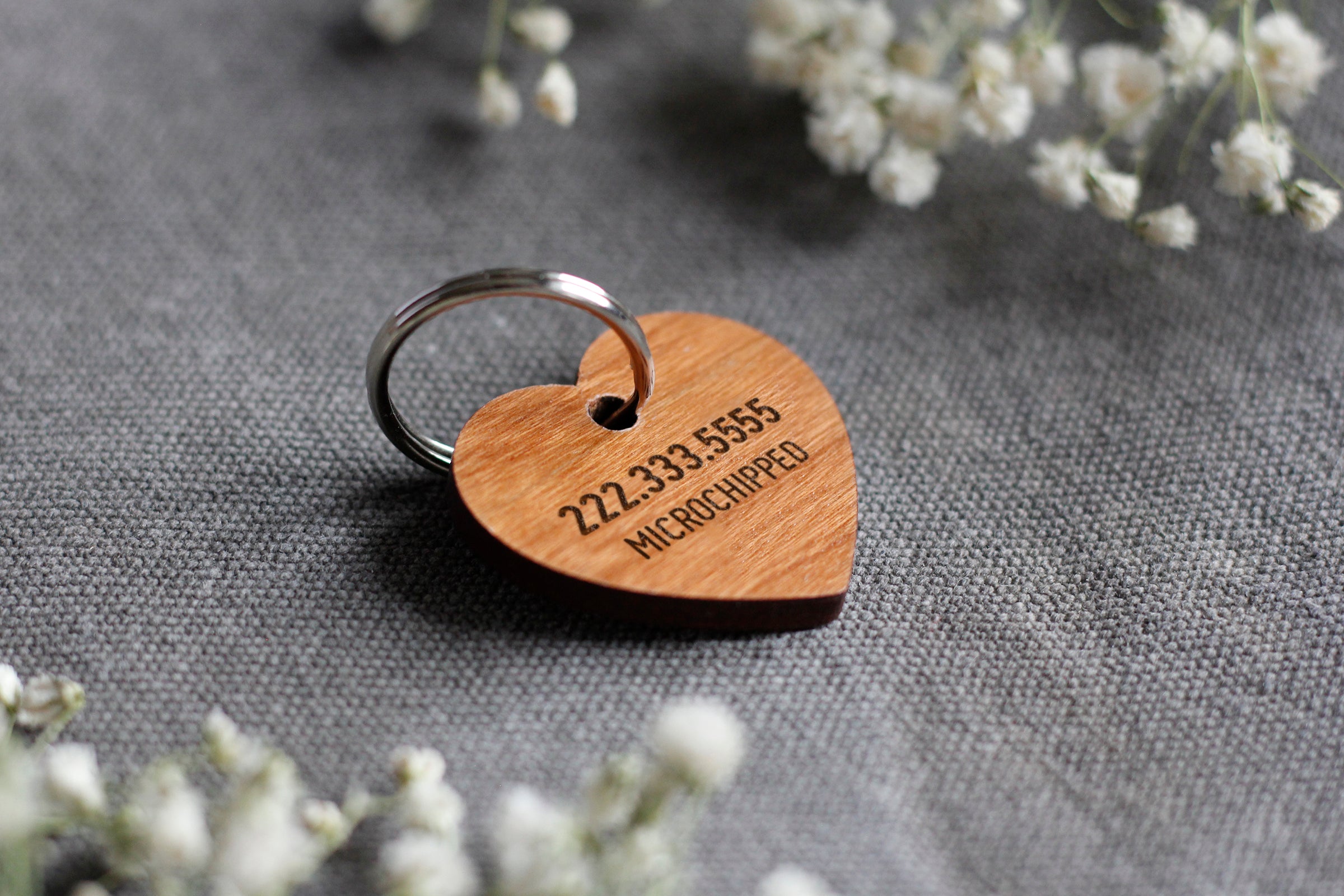 Heart Shaped Wooden Pet Tag