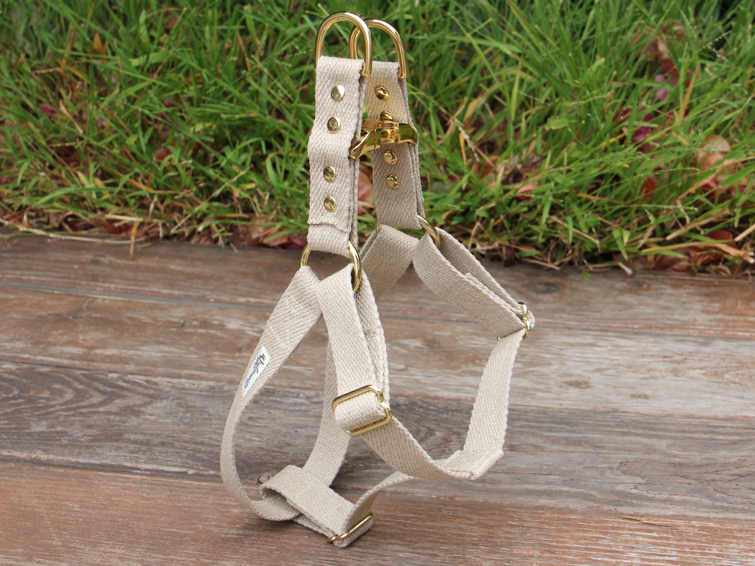 Just Hemp Adjustable Step-In Harness Brass Hardware