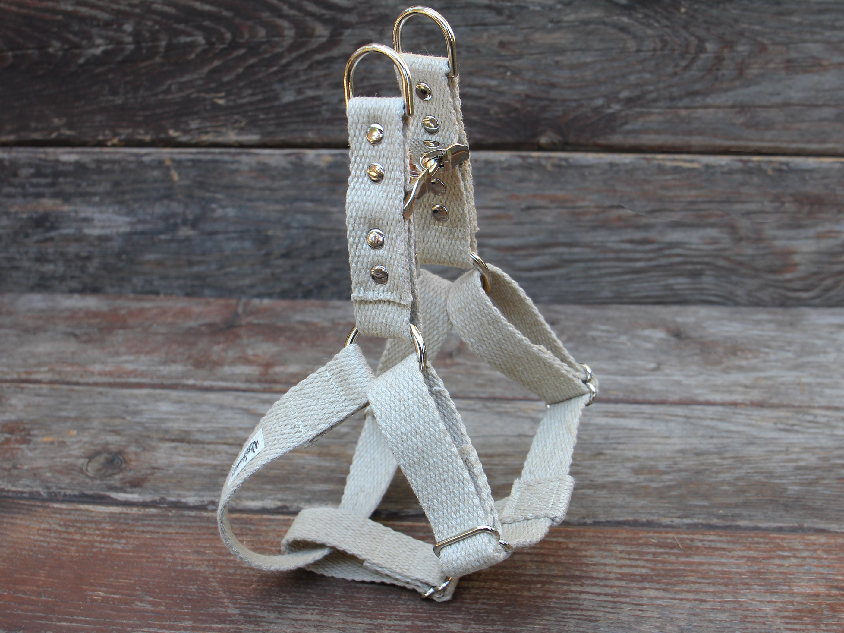 Studded Just Hemp Adjustable Step-In Dog Harness